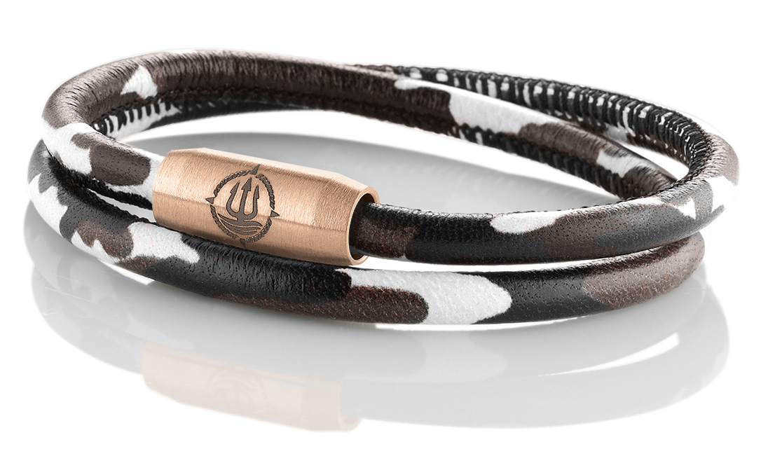 Bild von Leder Armband "Tortuga" weiß